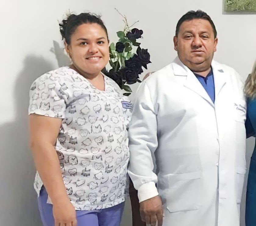Odontólogo Claudomi Feitosa e a auxiliar de consultório Daniela Peixoto vítimas do acidente entre Conceição (PB) e Mauriti (CE).